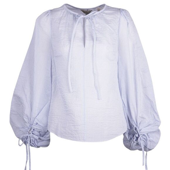 Ted Baker Silana Bishop Sleeve Romantic Peasant Blouse Size 1 Flowy Classic Top - Picture 1 of 10